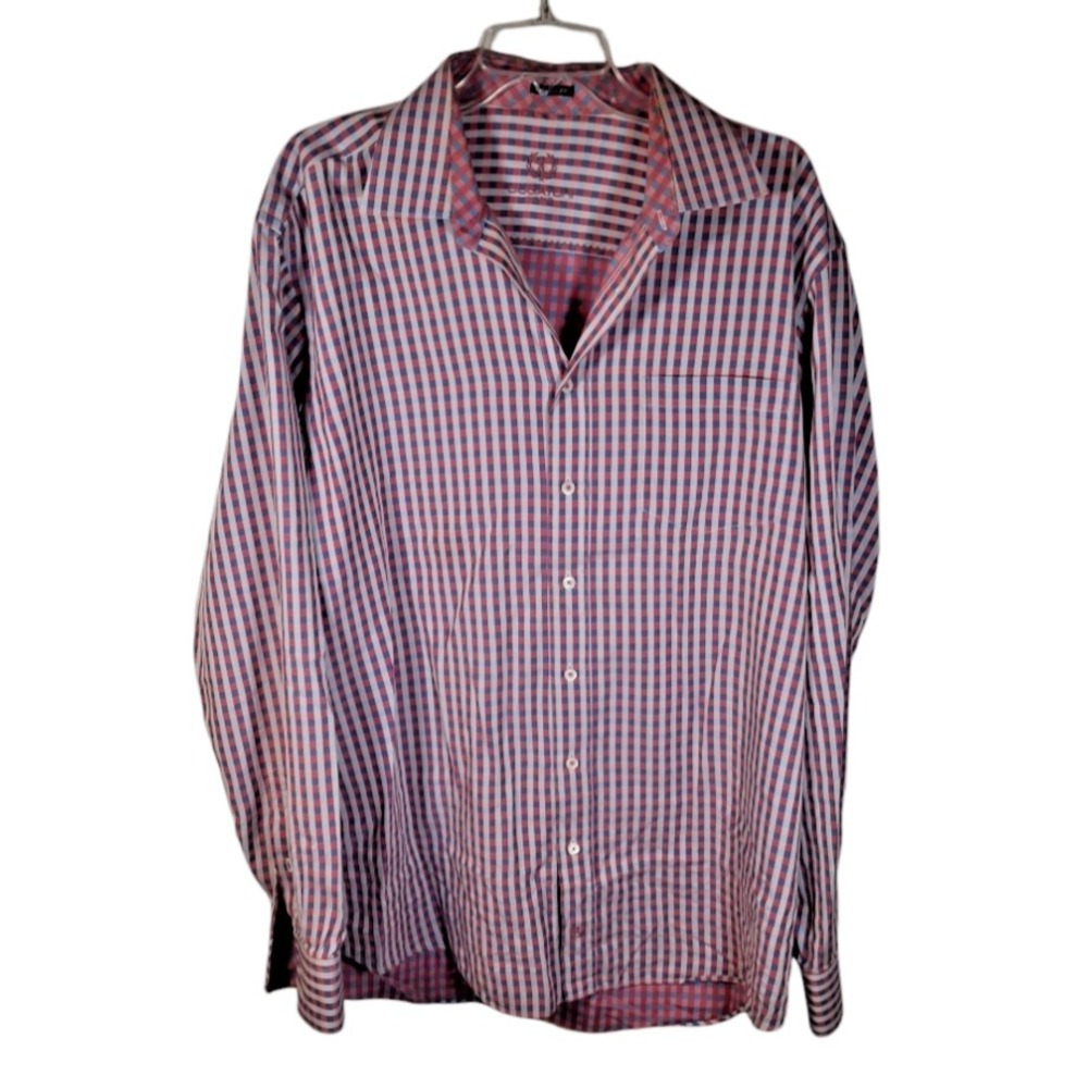 Bugatchi‎ Dress Shirt Men's Classic Fit Button Down  Multicolor Measures Size XL